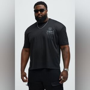 California Motel Relaxed Mesh Tee - Black & Gray